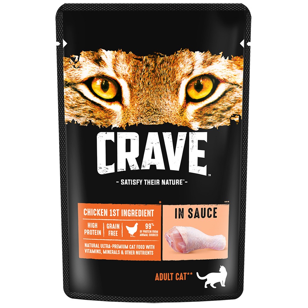 Корм для кошек CRAVE курица в соусе пауч