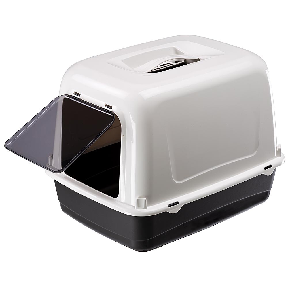 Туалет для кошек FERPLAST Clear cat 10 закрытый угольный