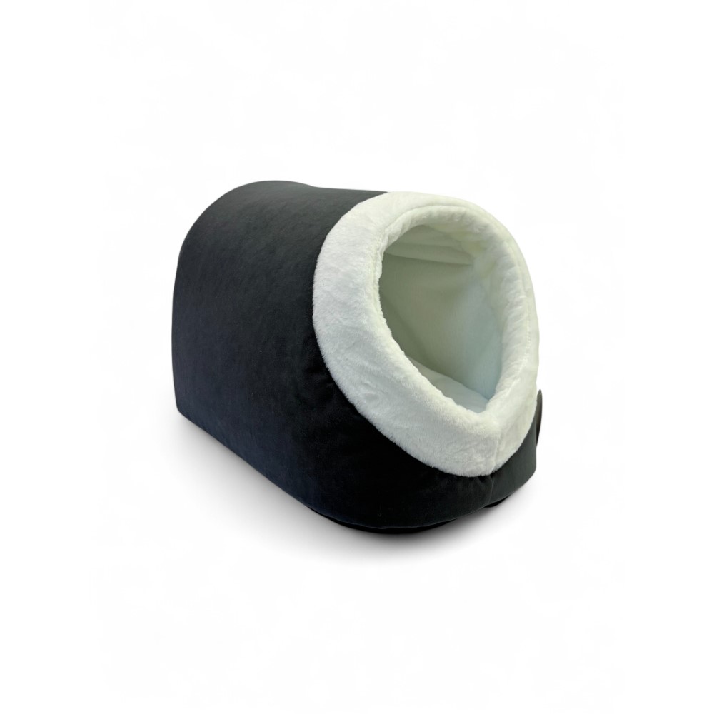 Домик для животных FOXIE Fuzzy comfort 51х35х33см с мехом, графитовый