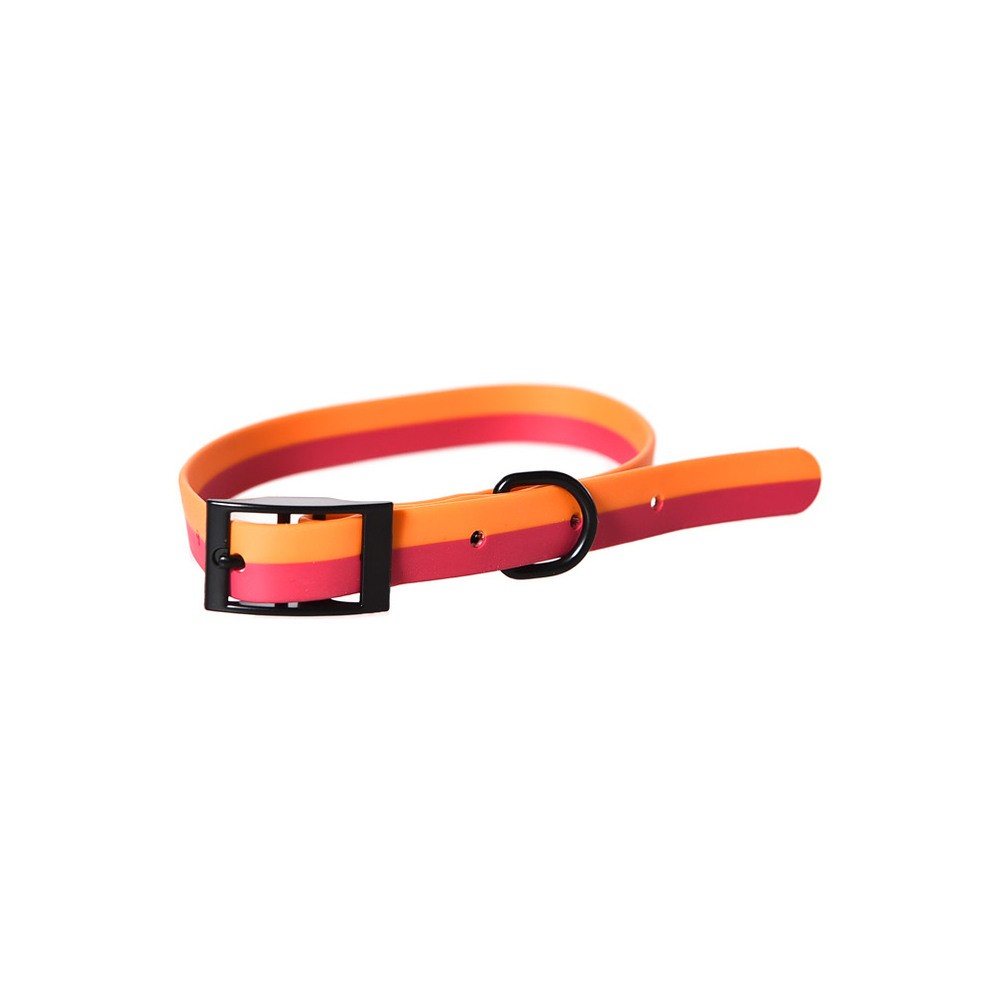 Ошейник для собак FOXIE Double color из биотана M 2,0х35-50см оранжевый