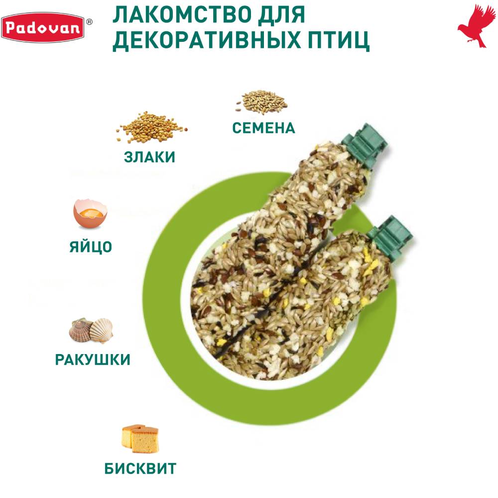 Лакомство для птиц PADOVAN Крекеры с аминокислотами для канареек