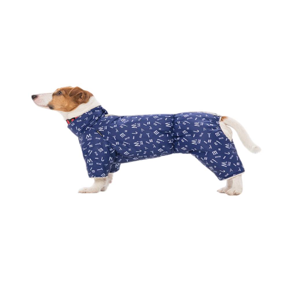 Комбинезон для собак DOG MODA Буквы с кнопками сверху (синий) унисекс 32см (4)