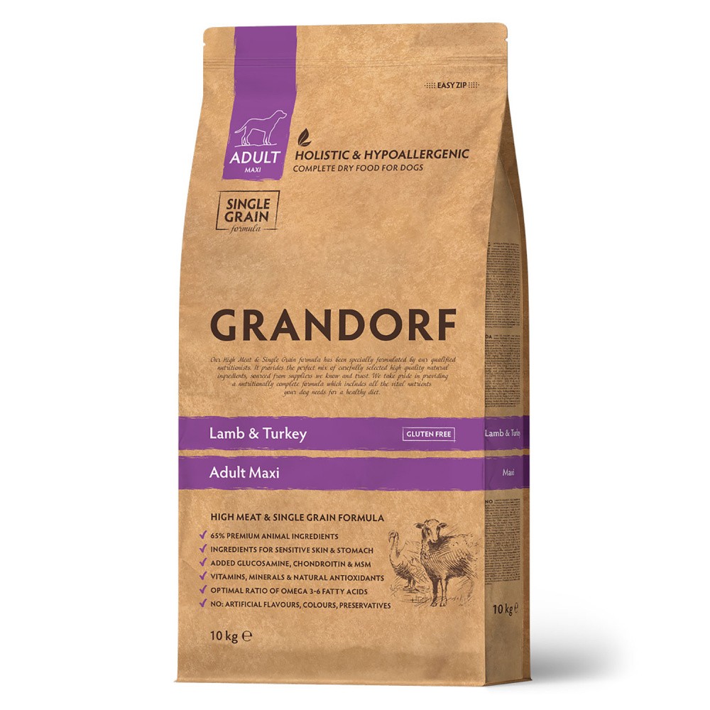 Корм для собак GRANDORF для крупных пород, ягнёнок с индейкой сух.