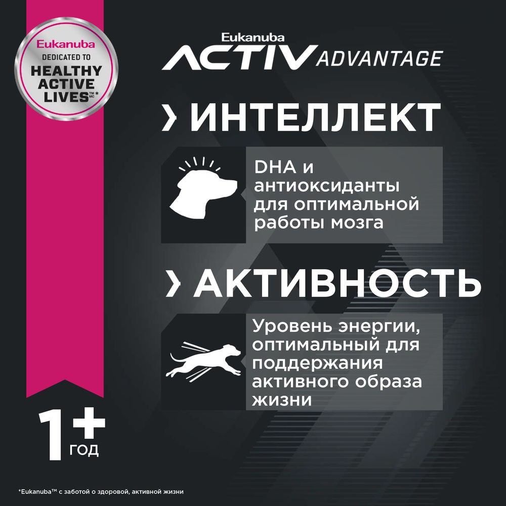 Корм для собак EUKANUBA для средних пород сух.