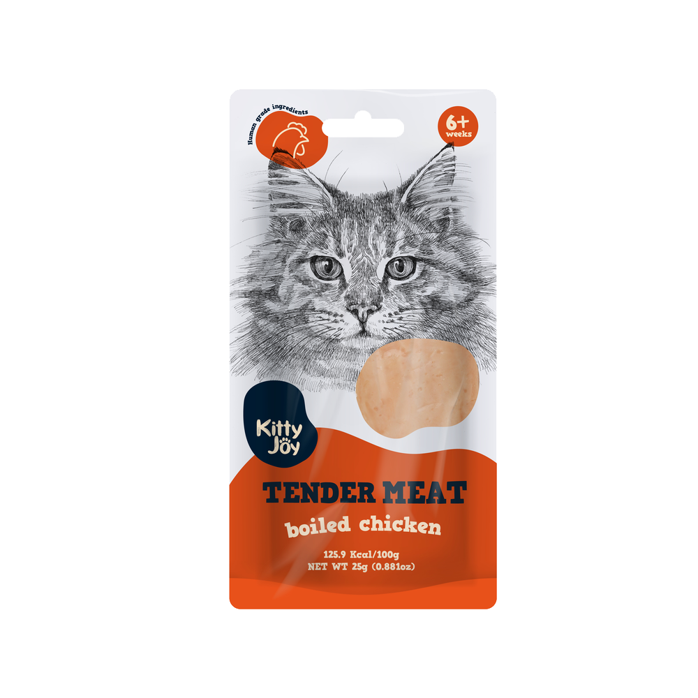 Лакомство для кошек KITTY JOY Нежное отварное филе курицы