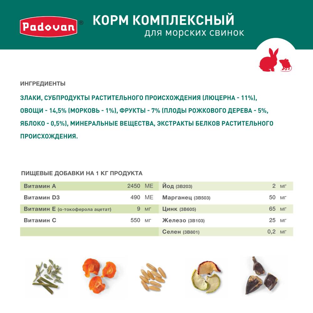 Корм для грызунов PADOVAN Grandmix Cavie для морских свинок