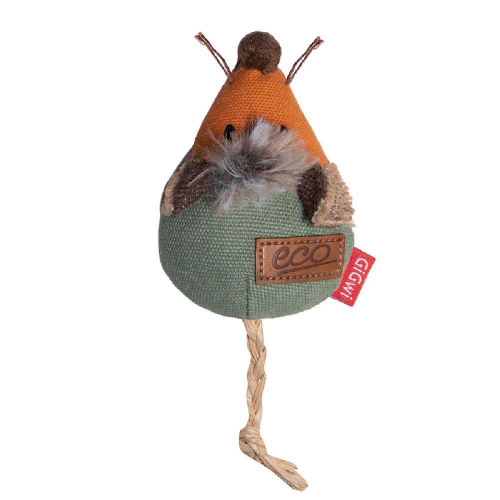 Игрушка для кошек GIGWI Мышка со звуковым чипом 9см, серия Catch & Scratch Eco