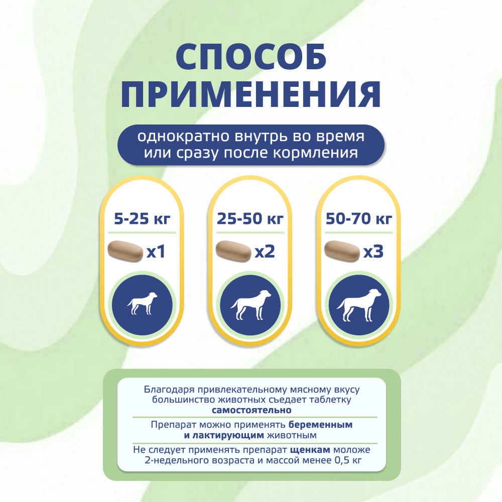 Антигельминтик для собак KRKA Милпразон, 2 таблетки
