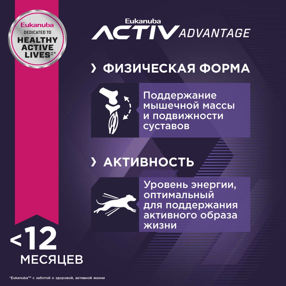 Корм для щенков EUKANUBA для средних пород сух.