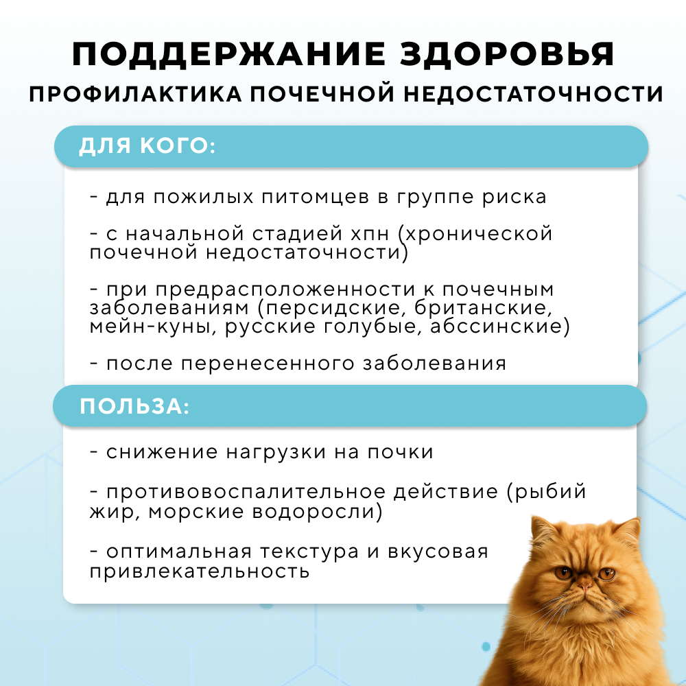 Корм для кошек DUKE'S FARM Vet Care Renal Monoprotein для профилактики почечной недостаточности, индейка, волокна в соусе банка