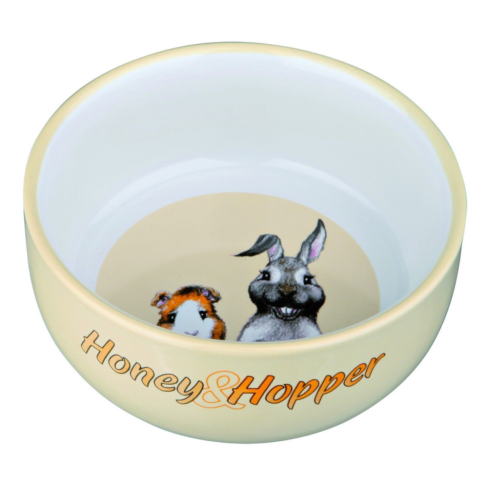 Миска для грызунов TRIXIE керамическая с рисунком Honey & Hopper d11см 250мл