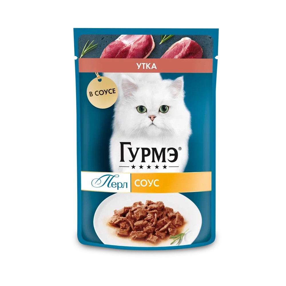 Корм для кошек ГУРМЭ Нежное филе с уткой в соусе пауч