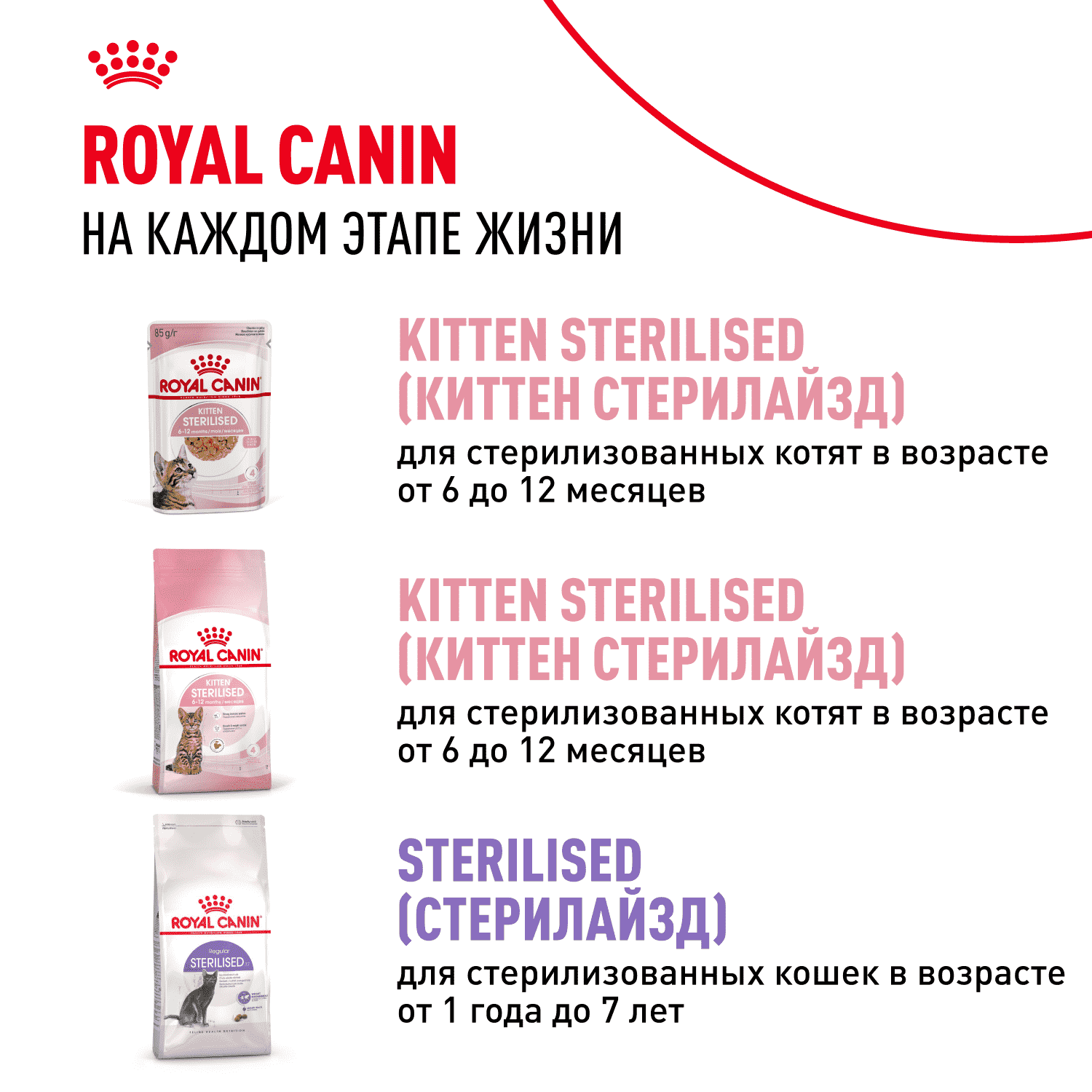 Корм для котят ROYAL CANIN в период третьей фазы роста до 12 месяцев, мясо в соусе пауч