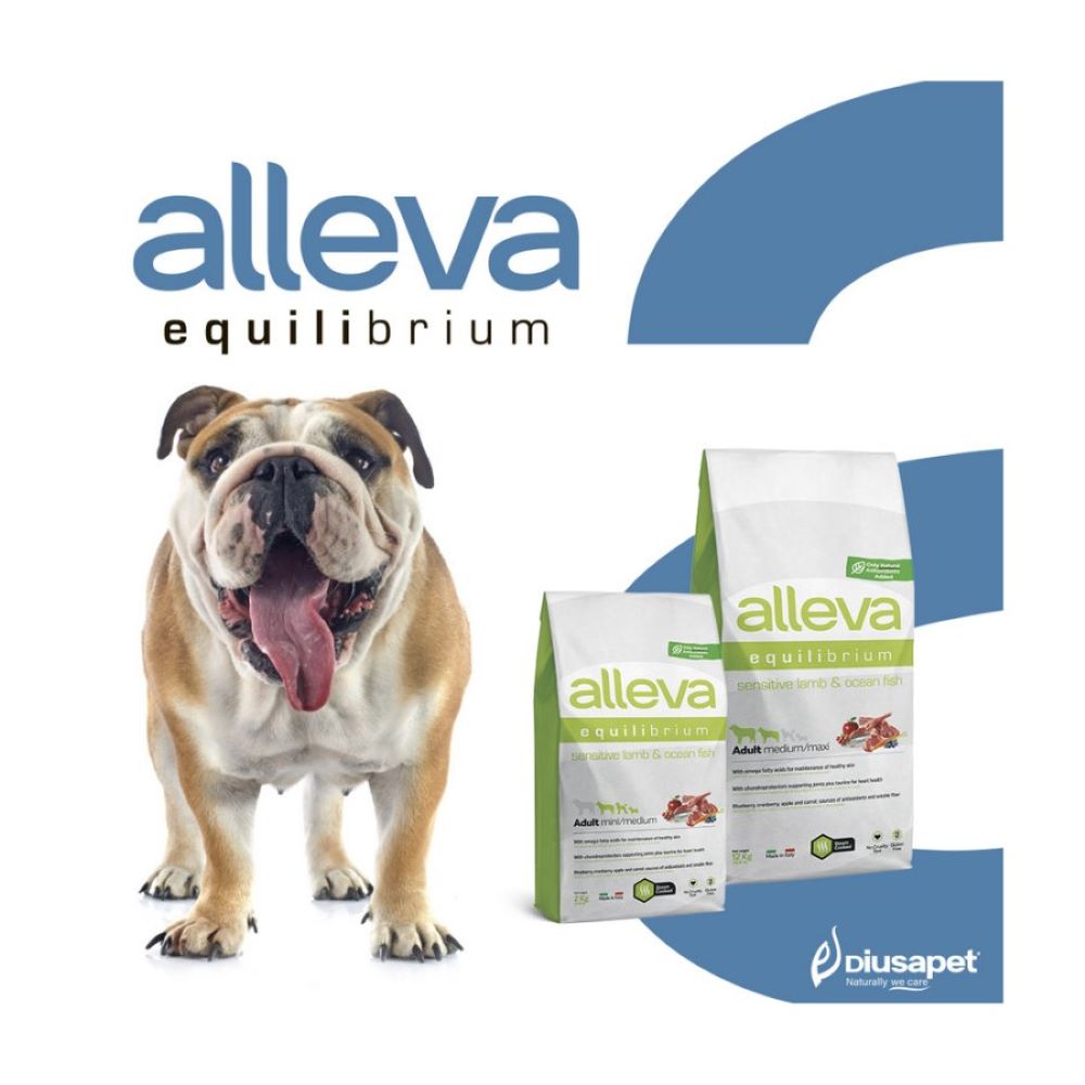 Корм для собак ALLEVA Equilibrium Sensitive для средних и крупных пород, ягненок,океан.рыба сух.