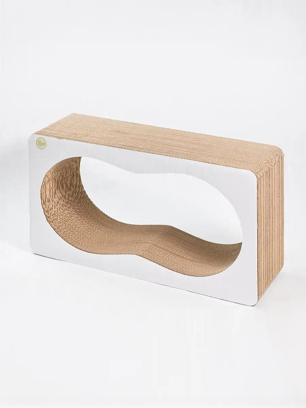 Когтеточка-домик для кошек PETSIKI Infi XL с кошачьей мятой картон, 60х19х30см