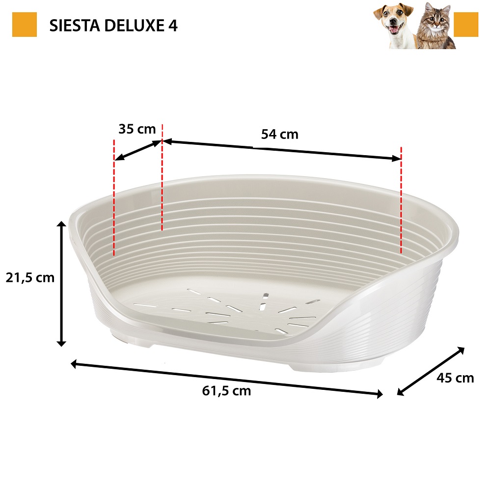 Лежак для собак FERPLAST Siesta Deluxe 4 пластмассовый светло-сиреневый
