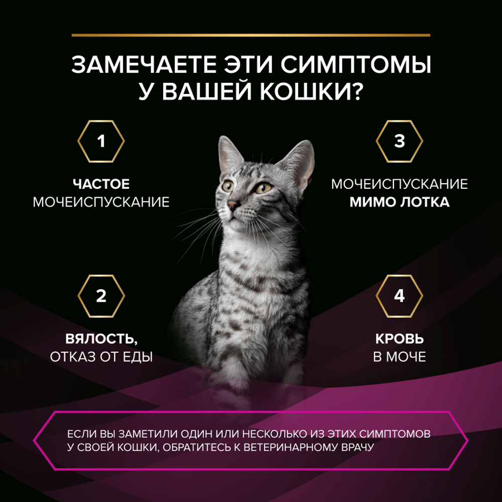 Корм для кошек PRO PLAN Veterinary Diets UR ST/OX Urinary при болезн.мочевыв.путей, индейка пауч