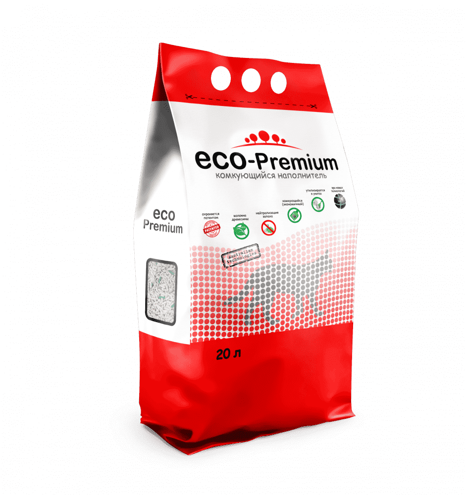 Наполнитель для кошачьего туалета ECO Premium Green сосна 7,6кг (20л)
