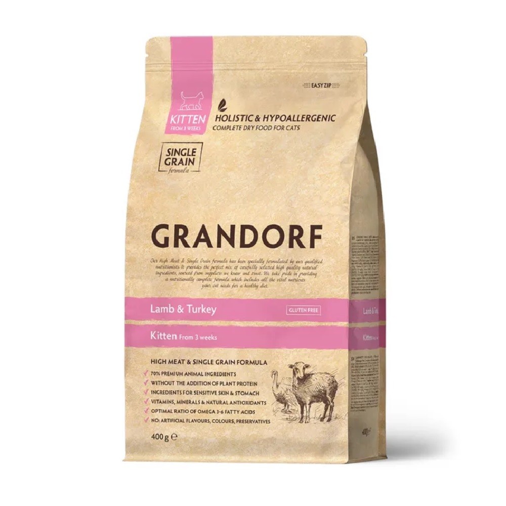 Корм для котят GRANDORF Ягненок с индейкой сух.