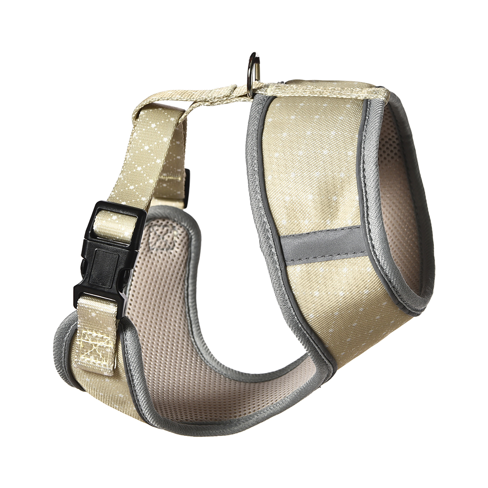 Шлейка для собак FOXIE Beige S (обхват шеи 28см, обхват груди 34-45см) бежевая