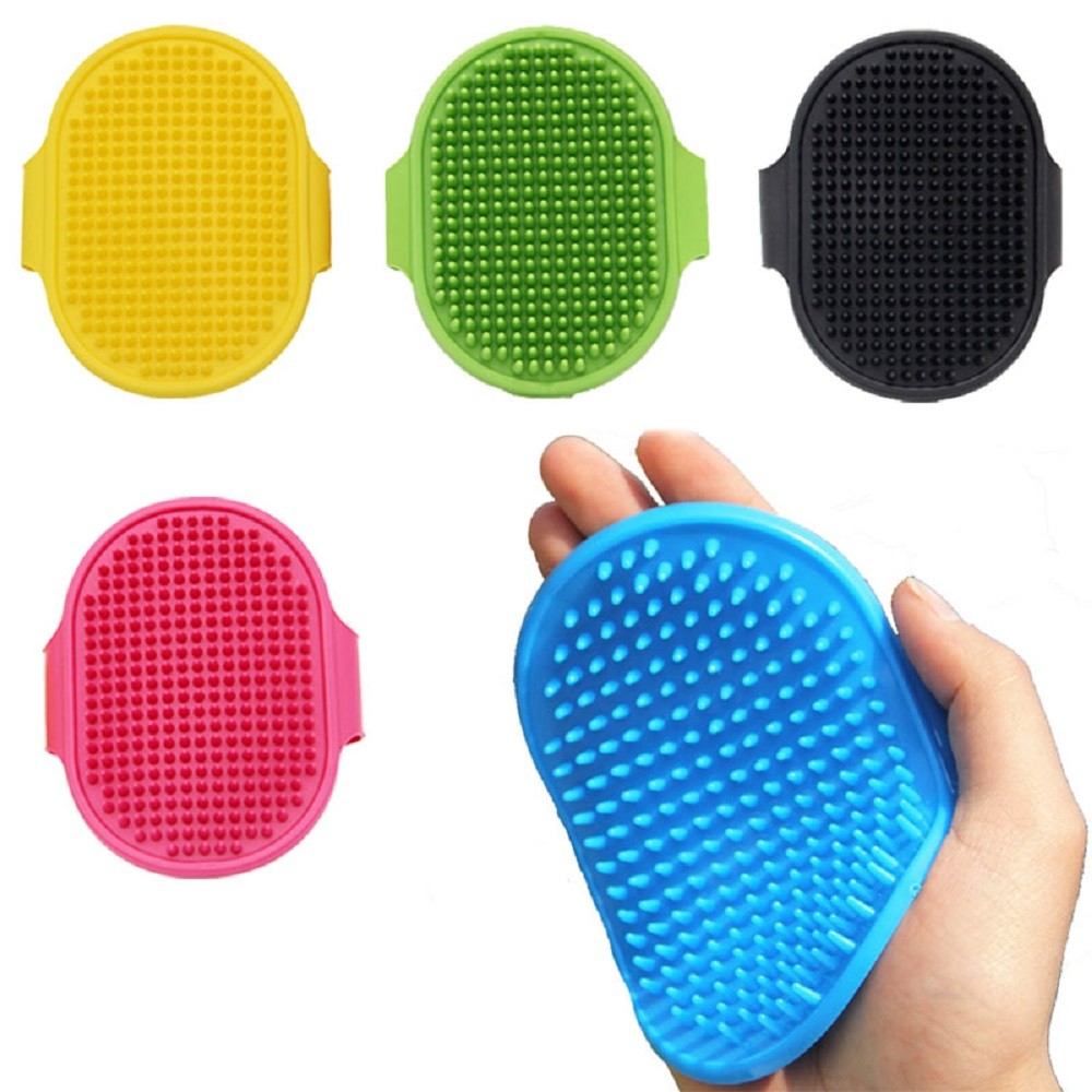 Щетка для животных FLAMINGO Zen овальная, резина, 9х3х13,5см