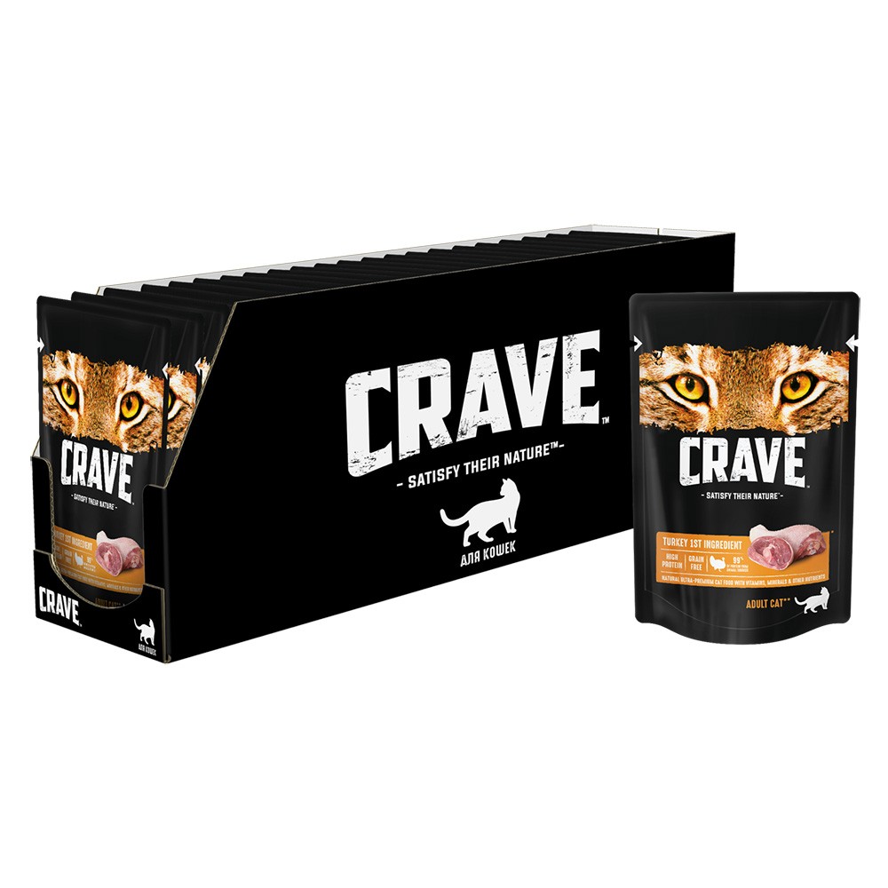 Корм для кошек CRAVE Индейка пауч