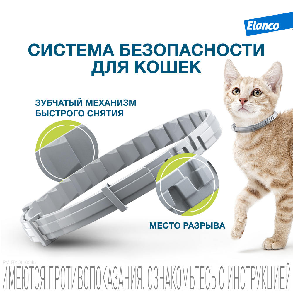 Ошейник для кошек ELANCO Форесто от клещей, блох и вшей, защита 8 месяцев