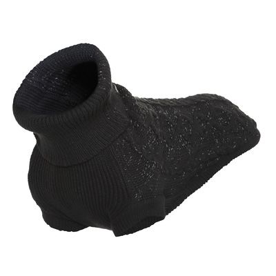 Свитер для собак RUKKA Stardust Knitwear светоотражающий черный XS 23см