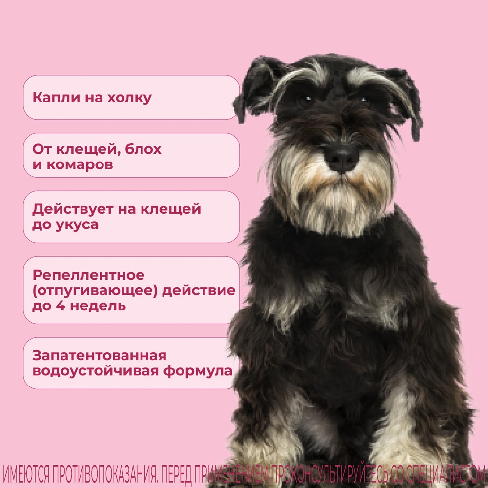 Капли для собак KRKA Атакса от иксодовых клещей, блох, вшей, власоедов (10-25кг веса) 2,5мл