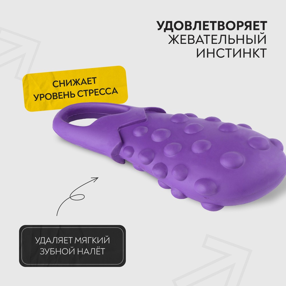 Игрушка для собак MR.KRANCH Баклажан с ароматом сливок, фиолетовая 17см