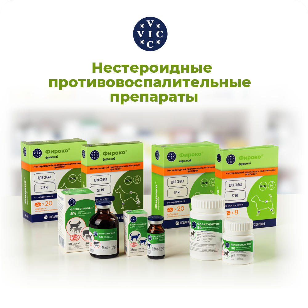 Препарат НПВС DOCTOR VIC Флексопрофен для кошек и собак, 5% 50мл