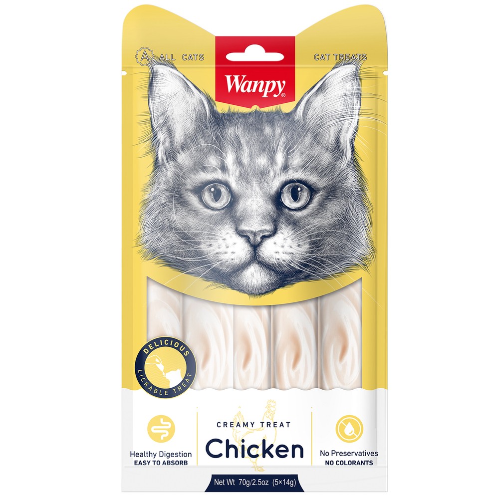 Лакомство для кошек WANPY Cat Нежное пюре из курицы