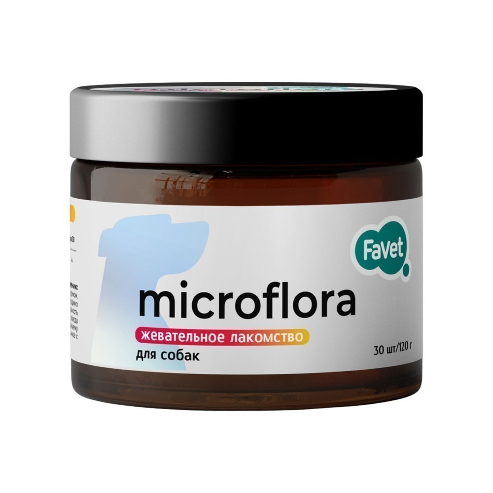 Функциональное лакомство FAVET SuperFlora Soft Chews для пищеварительной системы для собак, 120г