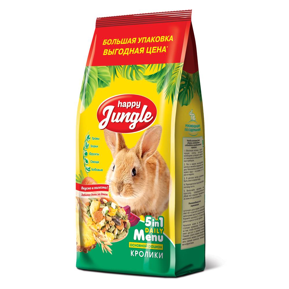 Корм для кроликов HAPPY JUNGLE