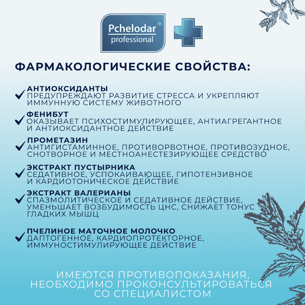 Суспензия для кошек ПЧЕЛОДАР Ветспокоин 25мл (рецепт)