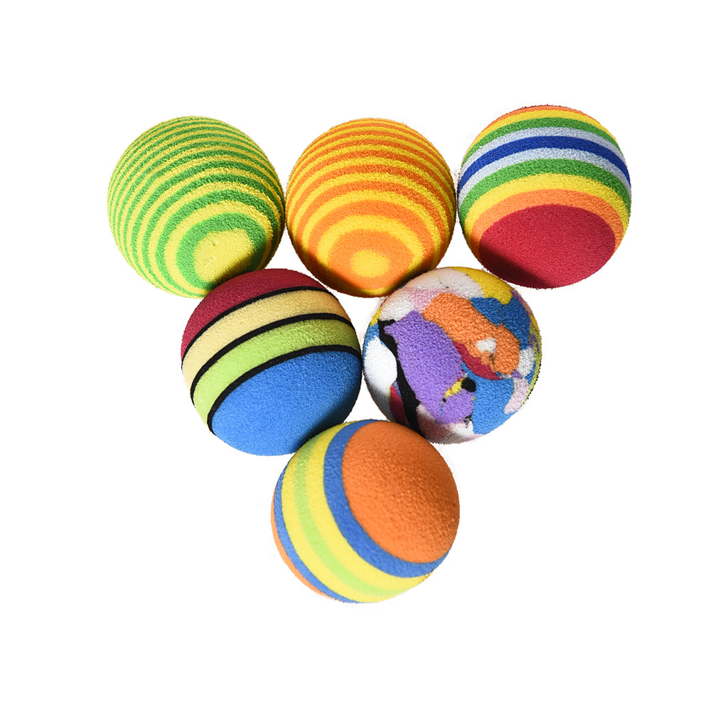 Игрушка для кошек FOXIE Rainbow Радужный мячик 4см