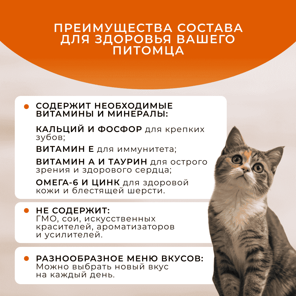 Корм для кошек ОБЖОРКА кусочки в желе с курицей пауч