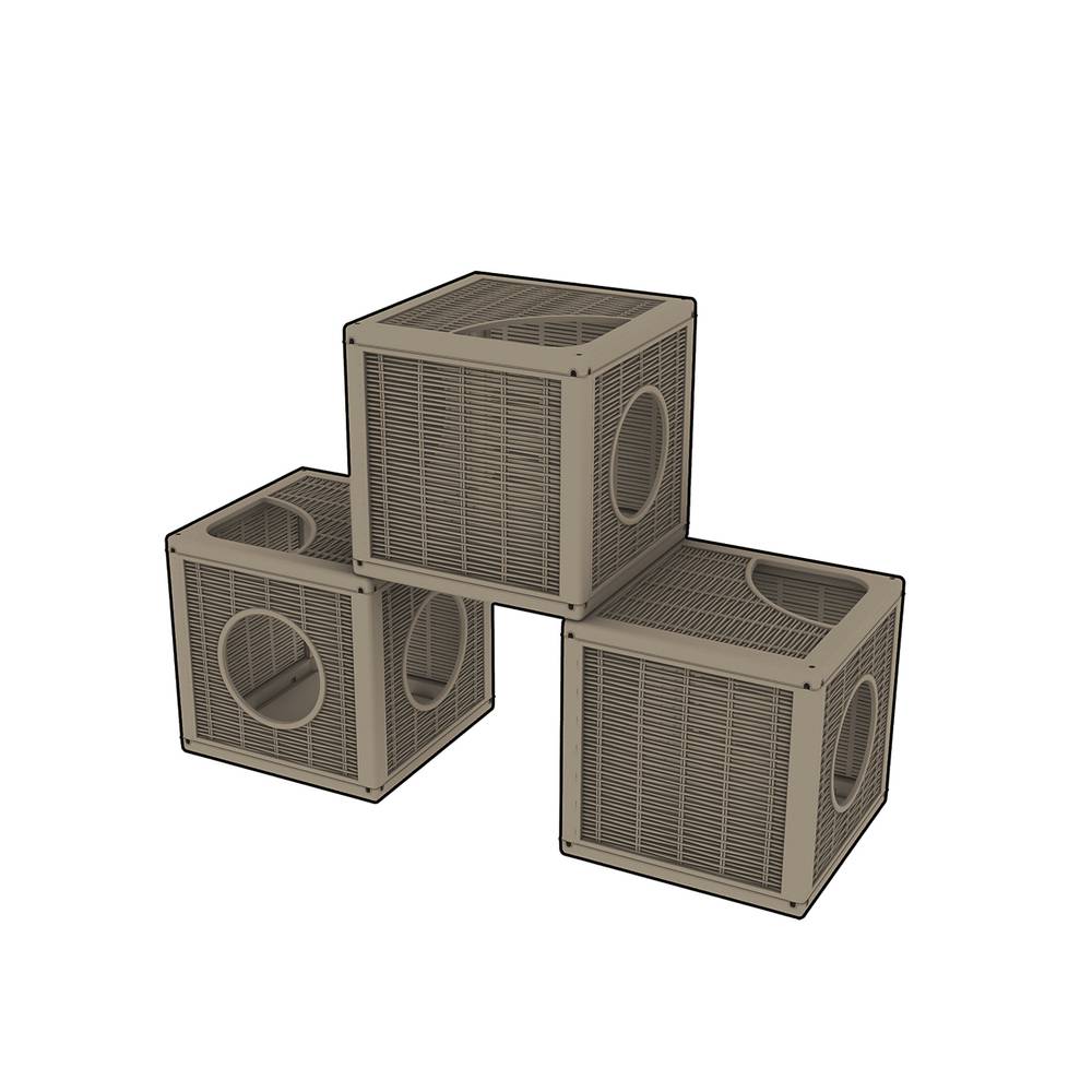 Домик для кошек BAMA PET Qublo 35x35x35h см, бежевый