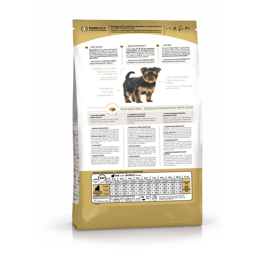 Корм для щенков ROYAL CANIN Yorkshire Terrier Puppy для породы йоркширский терьер до 10 мес. сух.