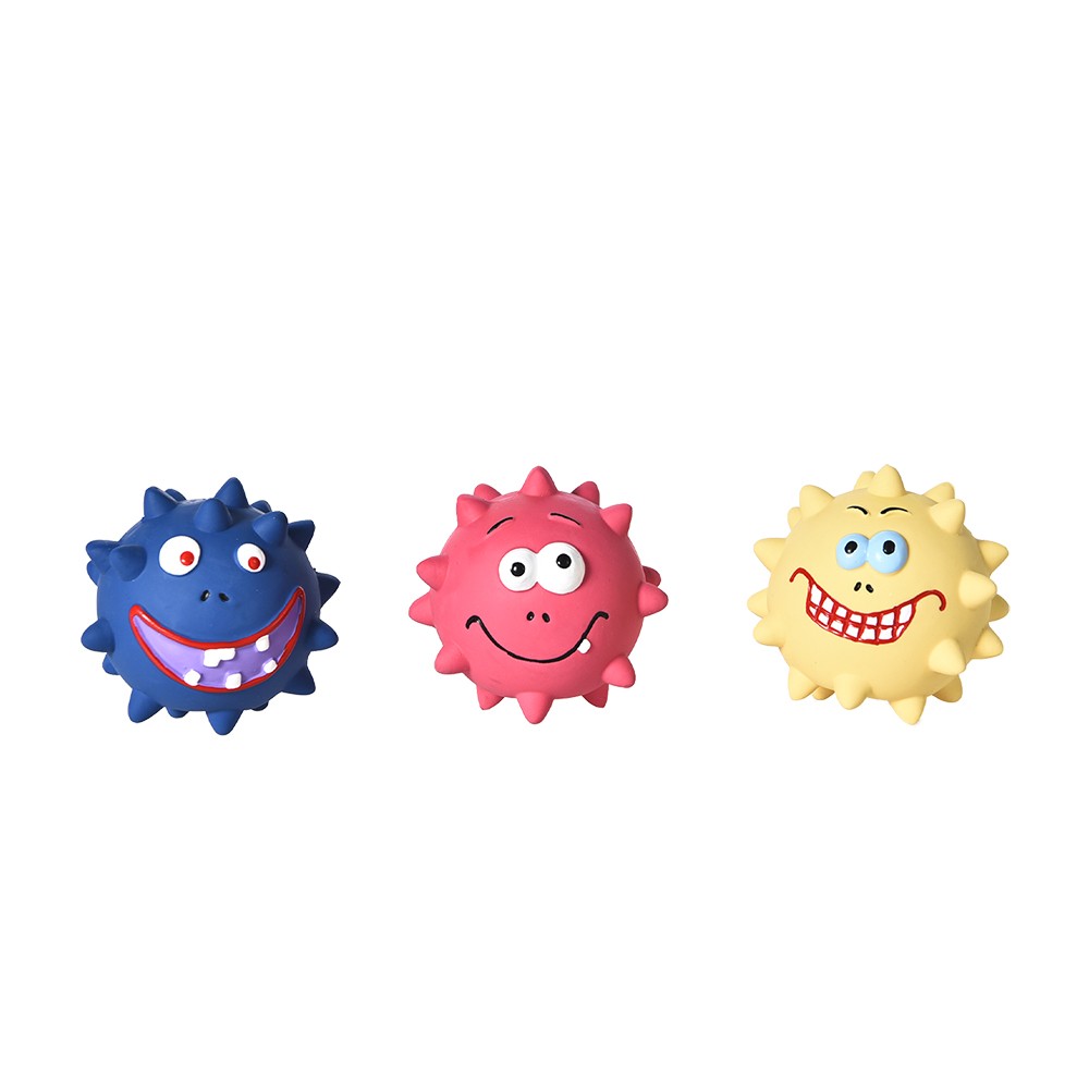 Игрушка для собак FOXIE Funny monster 7x7см латекс желтый