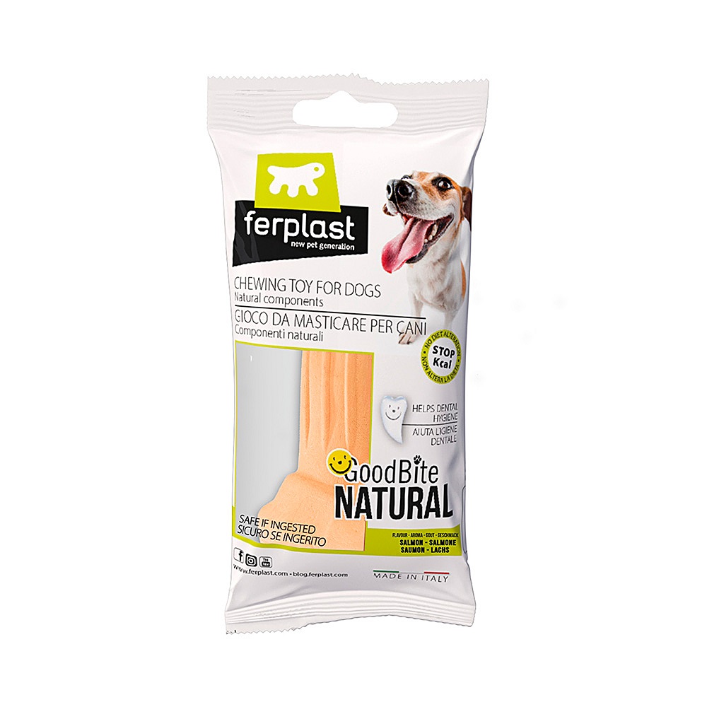Игрушка для собак FERPLAST GoodBite M Bag кость вкус лосося, 13см, 70г