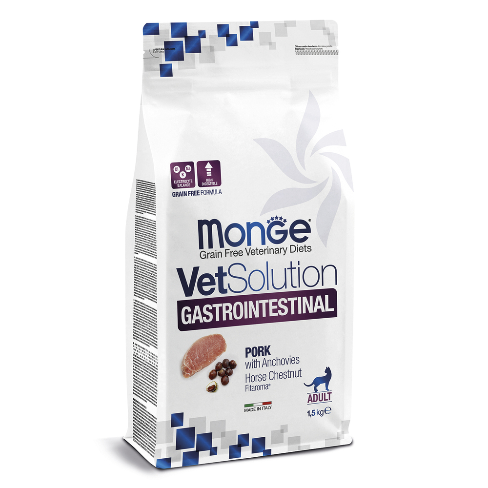 Корм для кошек MONGE VetSolution Gastrointestinal при заболеваниях ЖКТ сух.