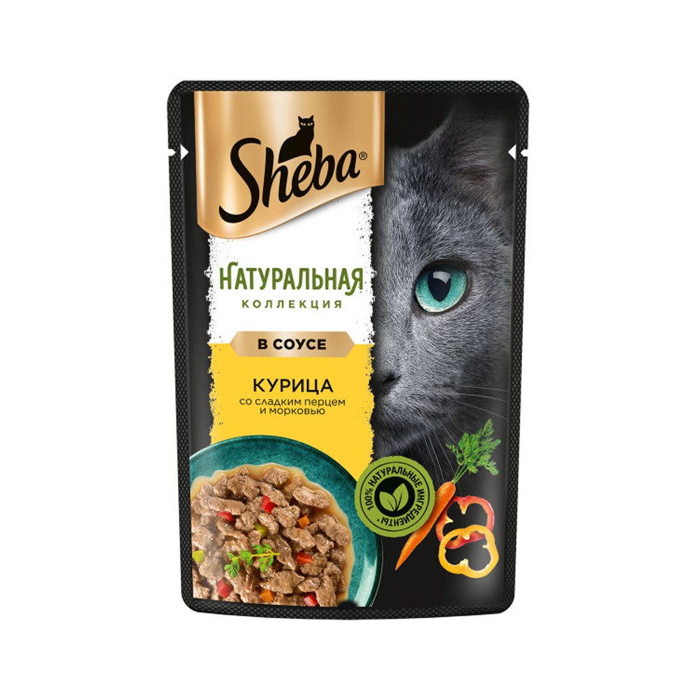 Корм для кошек SHEBA Natures курица с паприкой пауч
