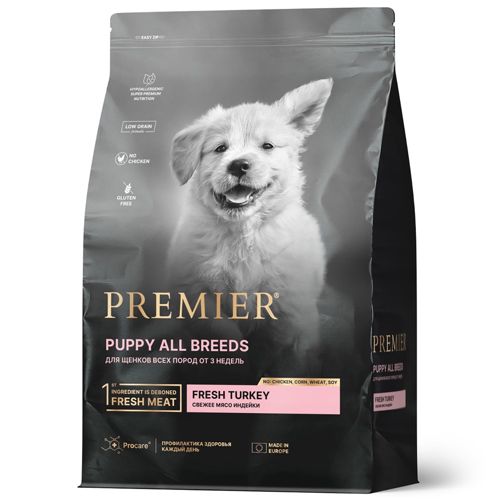 Корм для щенков PREMIER Dog Свежее мясо индейки сух.