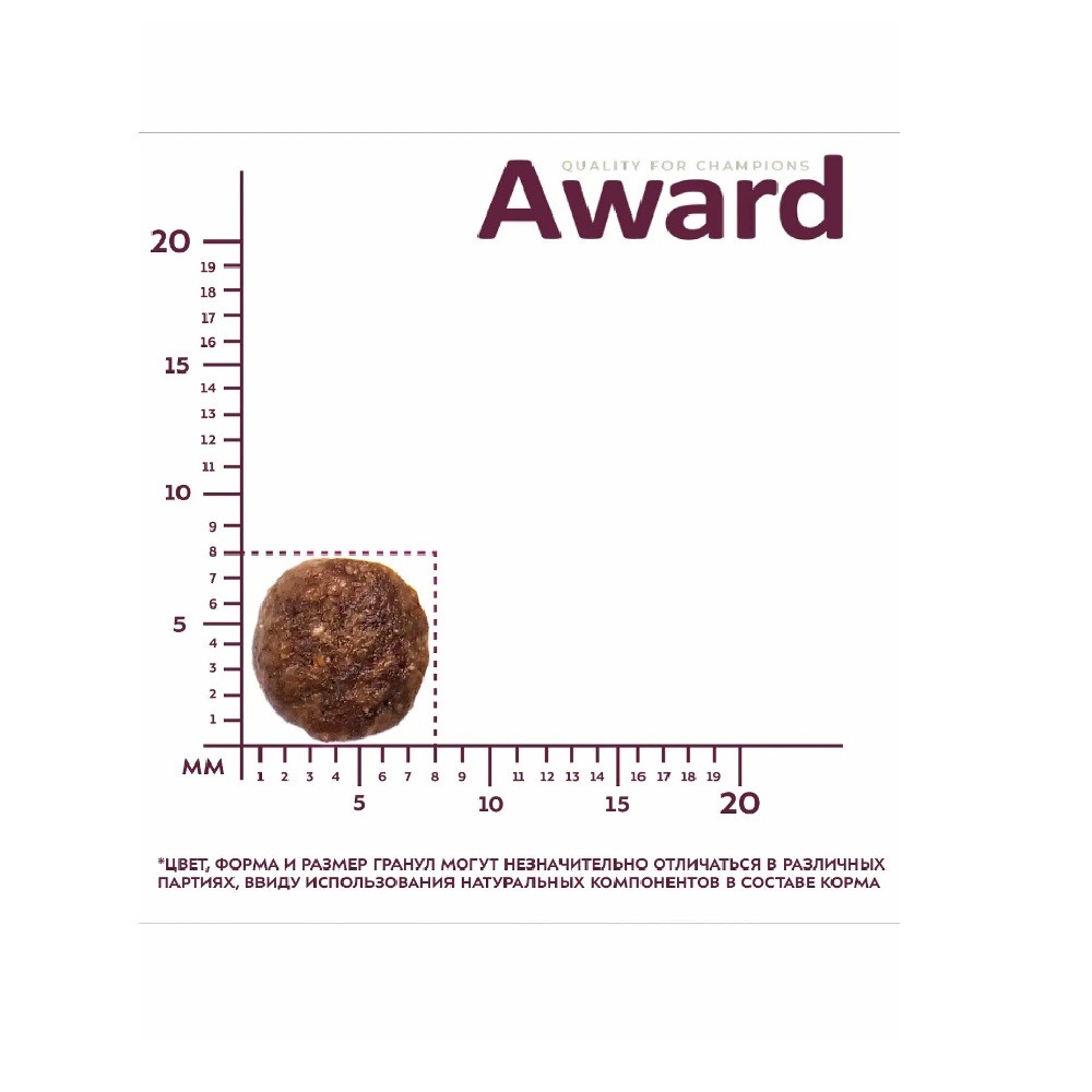 Корм для кошек AWARD для вывед.шерсти, утка с индейкой с доб.зел.чечевицы и юкки Шидигера сух.
