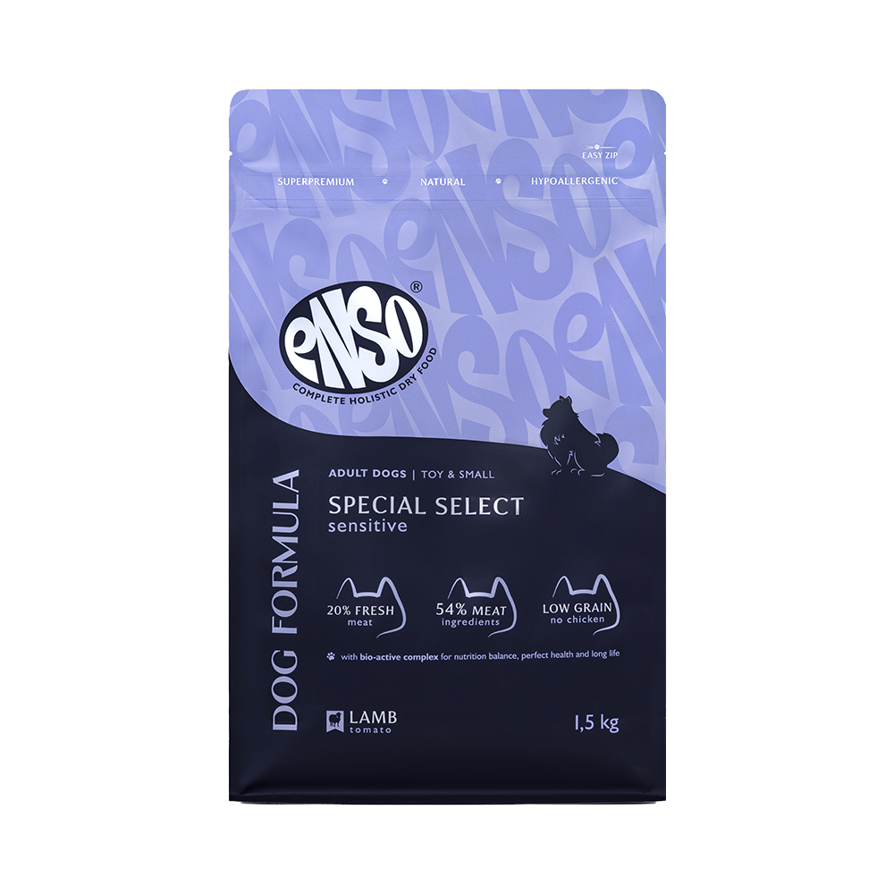 Корм для собак ENSO formula Special select для мелк. и мин.пород, с ягненком и томатом сух.