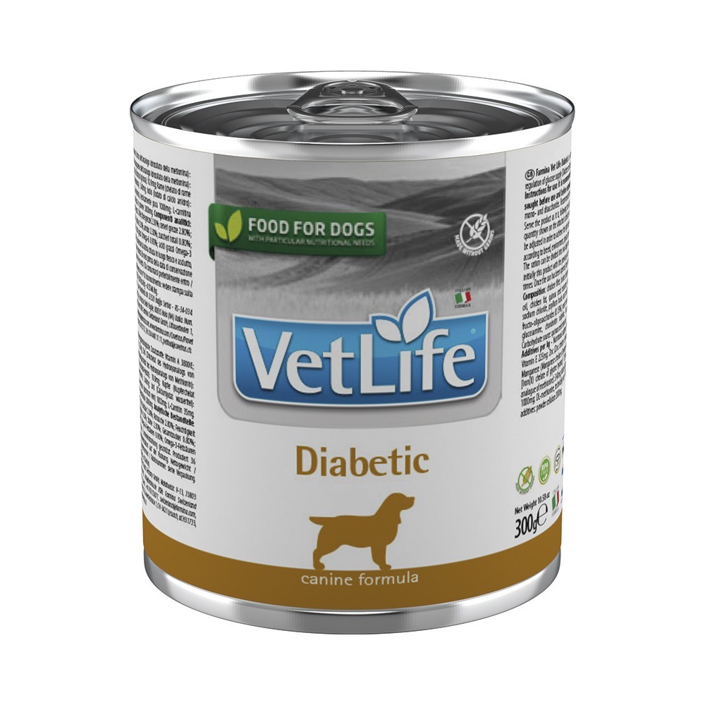 Корм для собак FARMINA Vet Life Dog Diabetic при при сахарном диабете, с курицей банка
