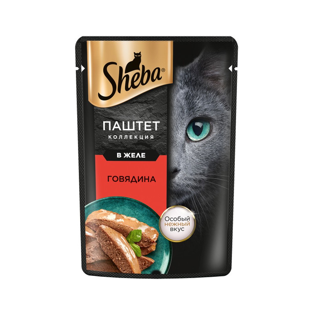Корм для кошек SHEBA паштет с говядиной пауч