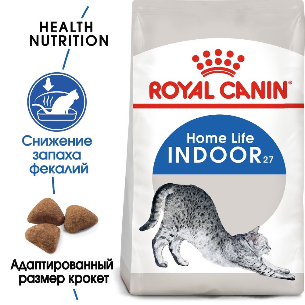 Корм для кошек ROYAL CANIN Indoor 27 сбалансированный для живущих в помещении сух.