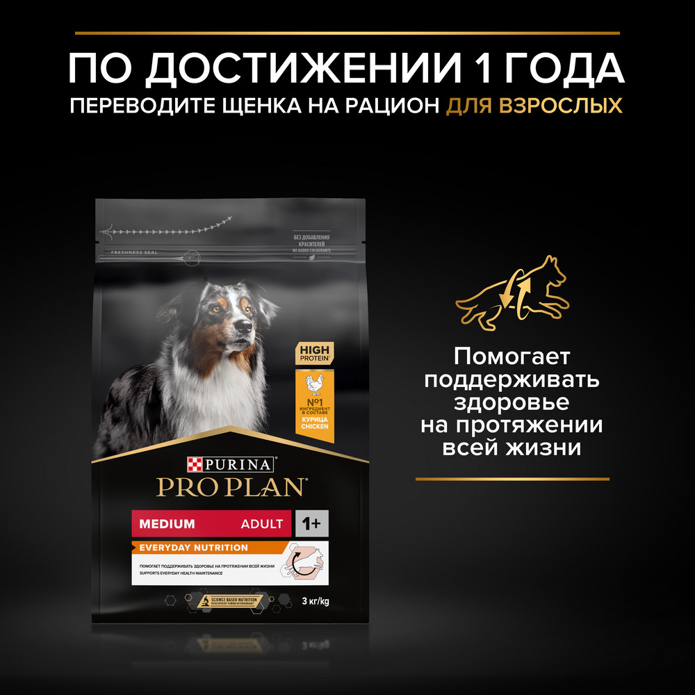 Корм для щенков PRO PLAN Sensitive Skin для средних пород с чувствительной кожей, лосось сух.